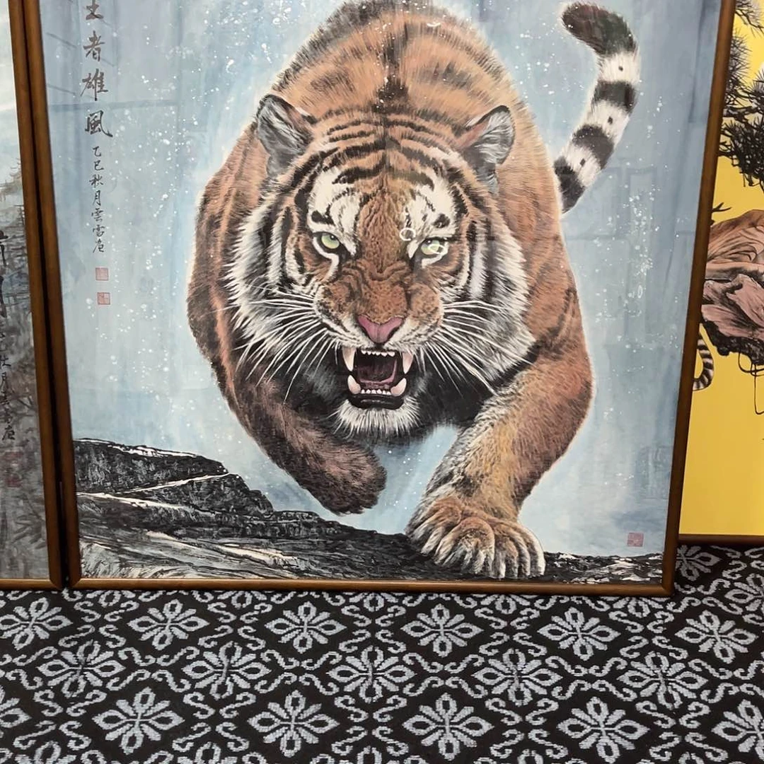 三***胚国画手绘国画王者雄风