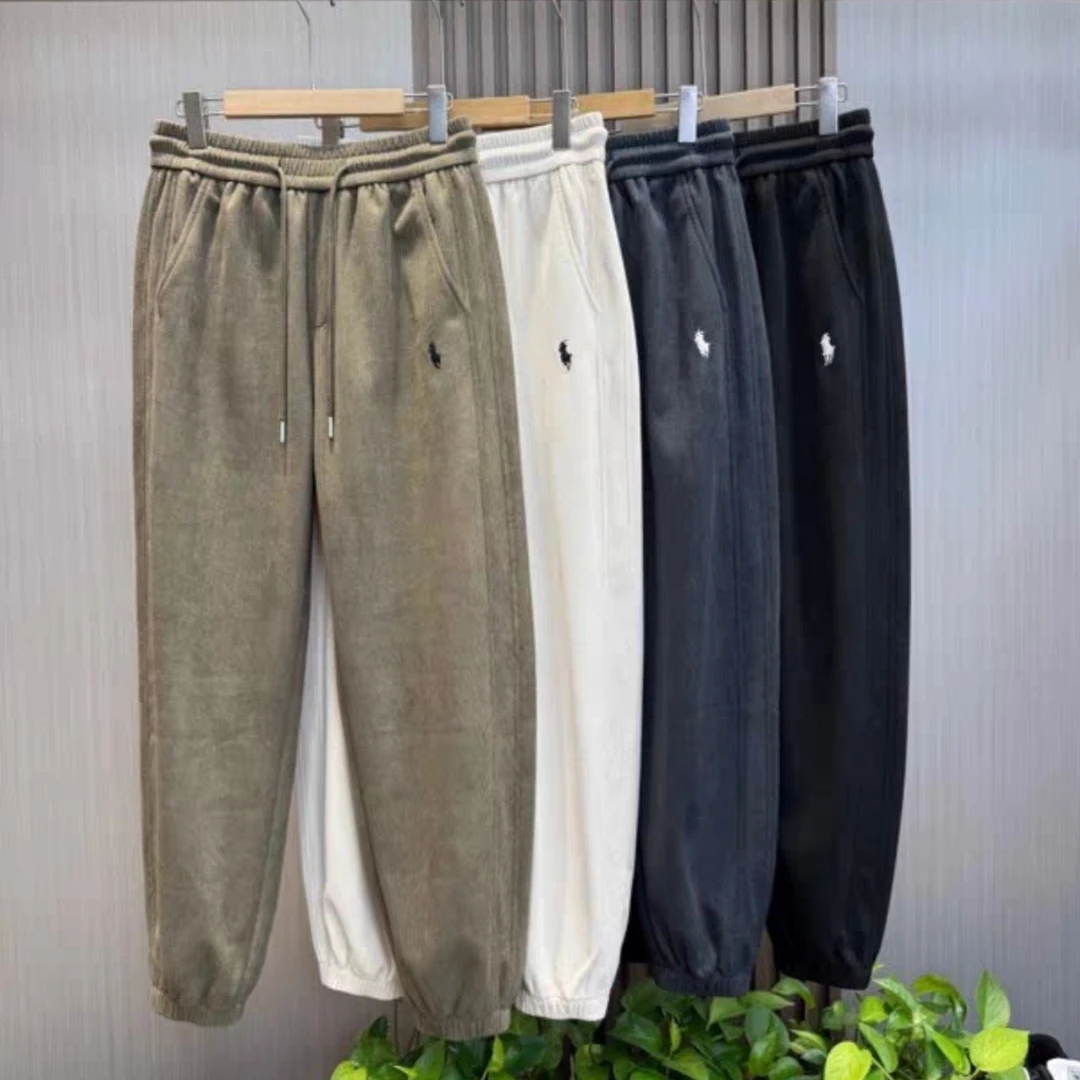 《余火火潮牌男装》秋冬新款刺绣设计休闲宽松束脚保暖加男士休闲裤