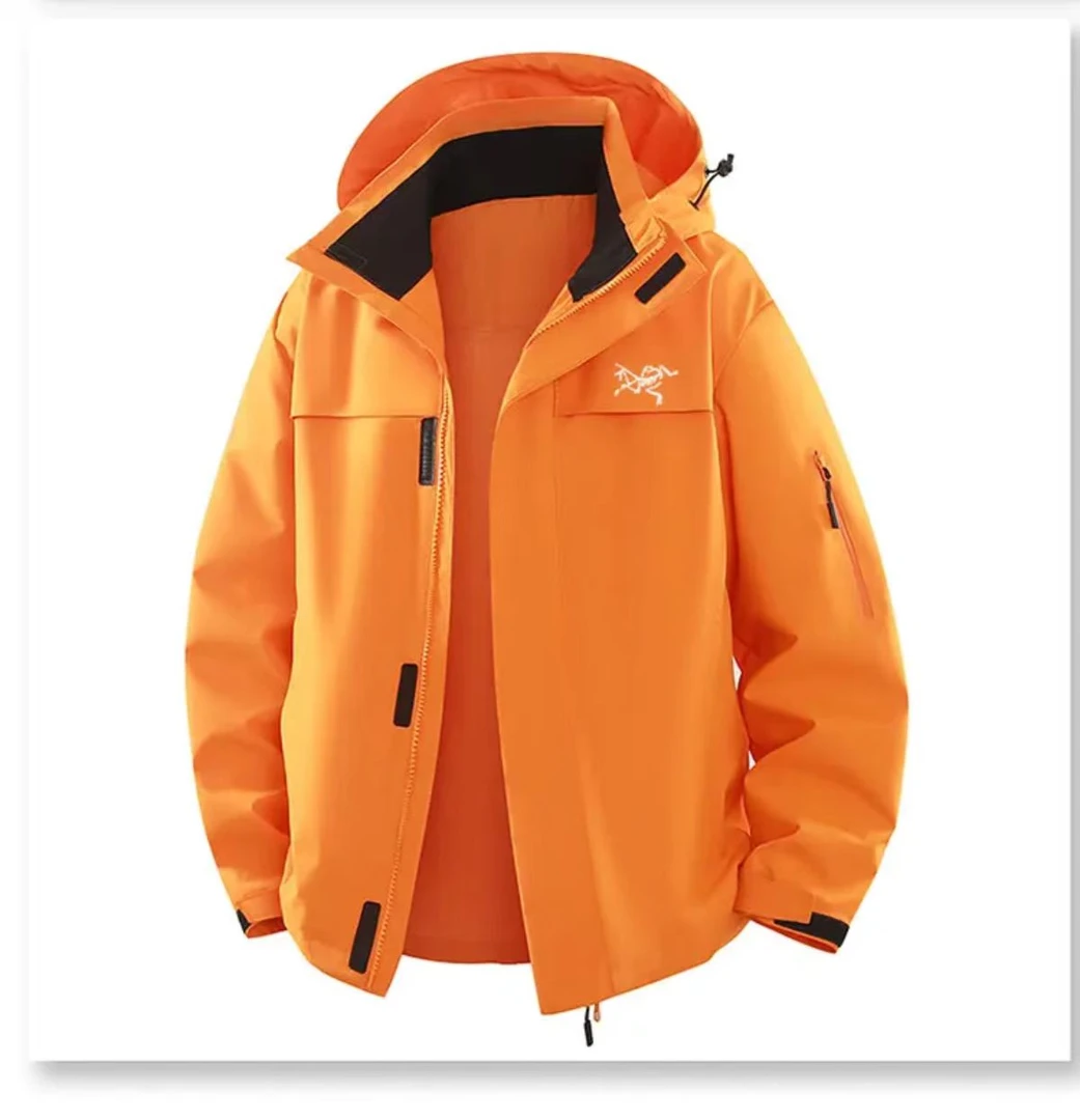 始祖印花鸟三合一冲锋衣户外防风防水登山服秋冬新款夹克男女外套