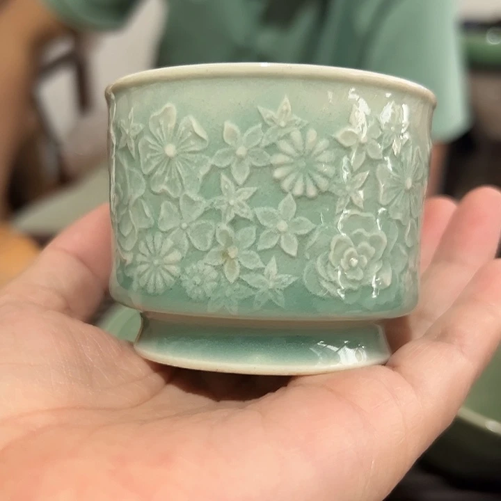 龙泉云间青瓷小米茶器