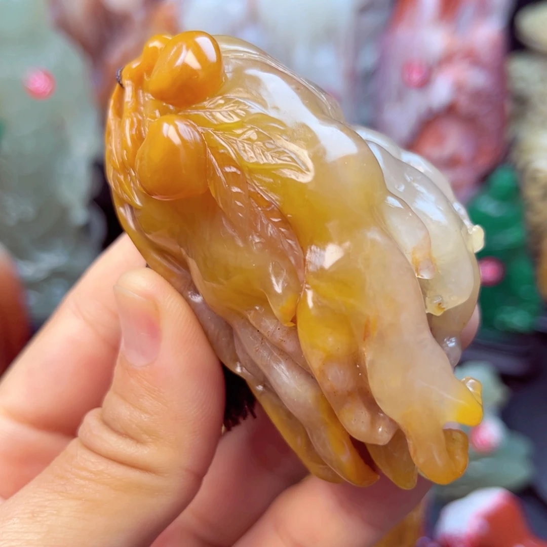 寿山石佛手手玩件