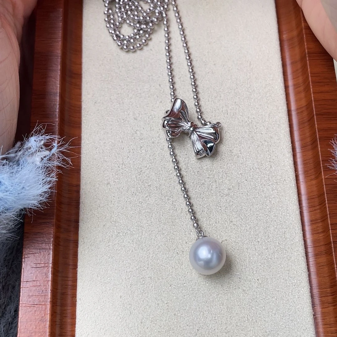 银S925镶嵌海水珍珠颈饰