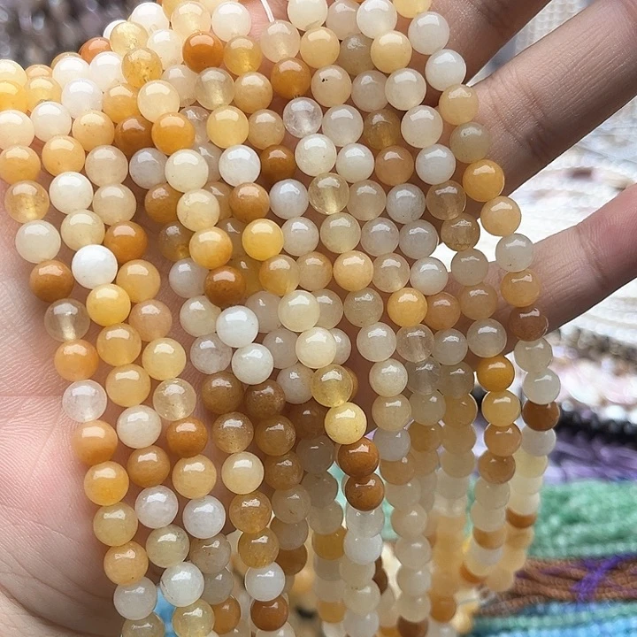 未镶嵌玛瑙/玉髓珠宝半成品2条6mm左右金丝玉