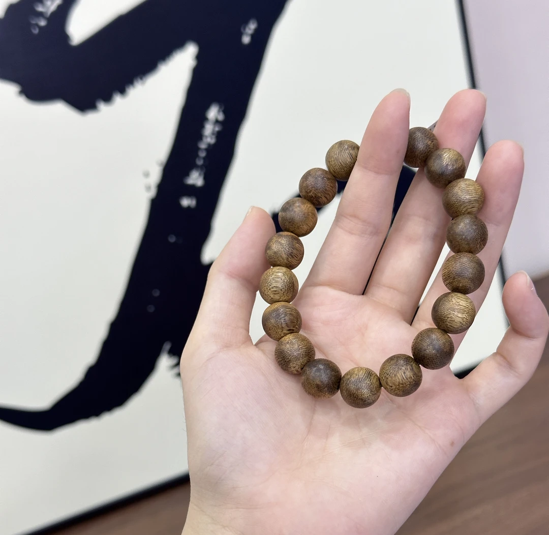 沉香【真石】12mm沉香手串