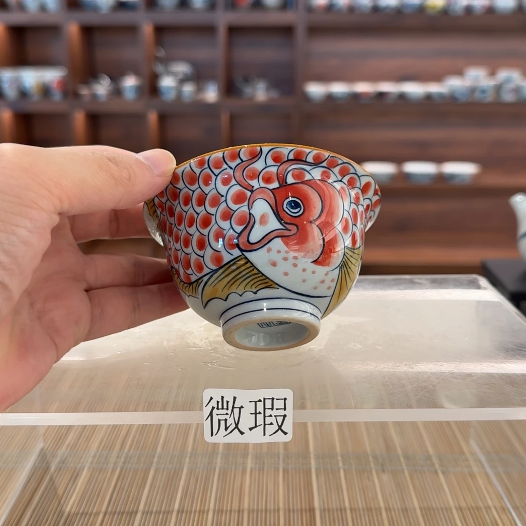 釉下手绘茶具微瑕