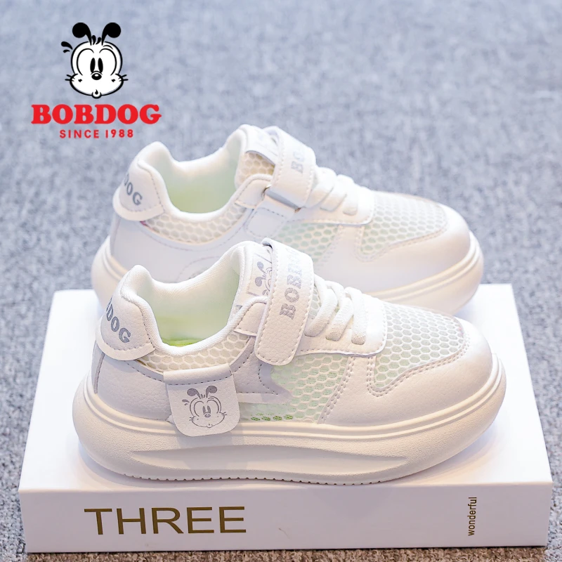 Bobdog/巴布豆女童板鞋夏季款儿童校园小白鞋男童鞋子运动鞋