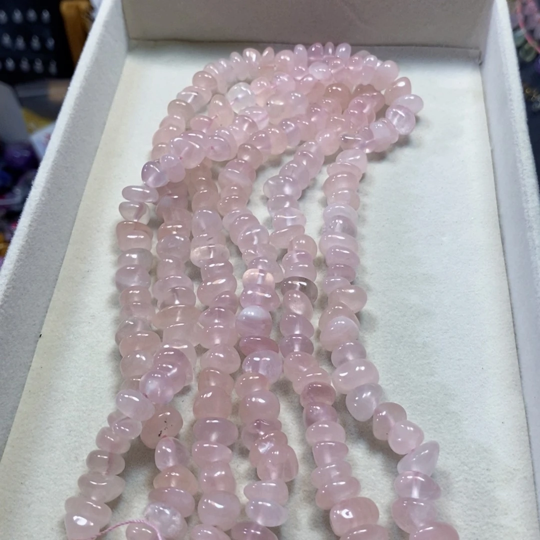 玛瑙/玉髓合金珠宝半成品冰糯粉晶一条卡11mm