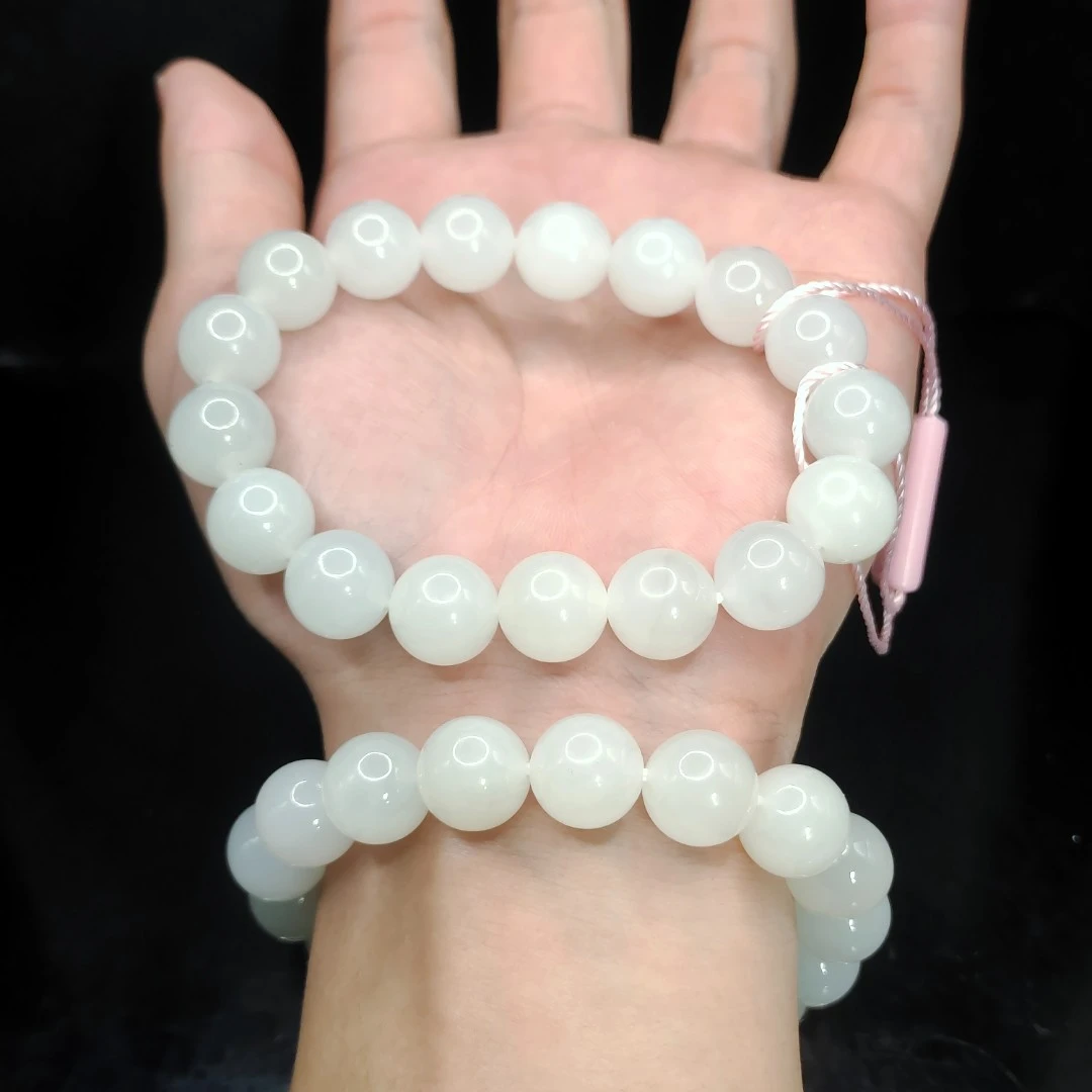 【龙龙严选】和田玉单圈手串J1【多样性发其一】约12mm