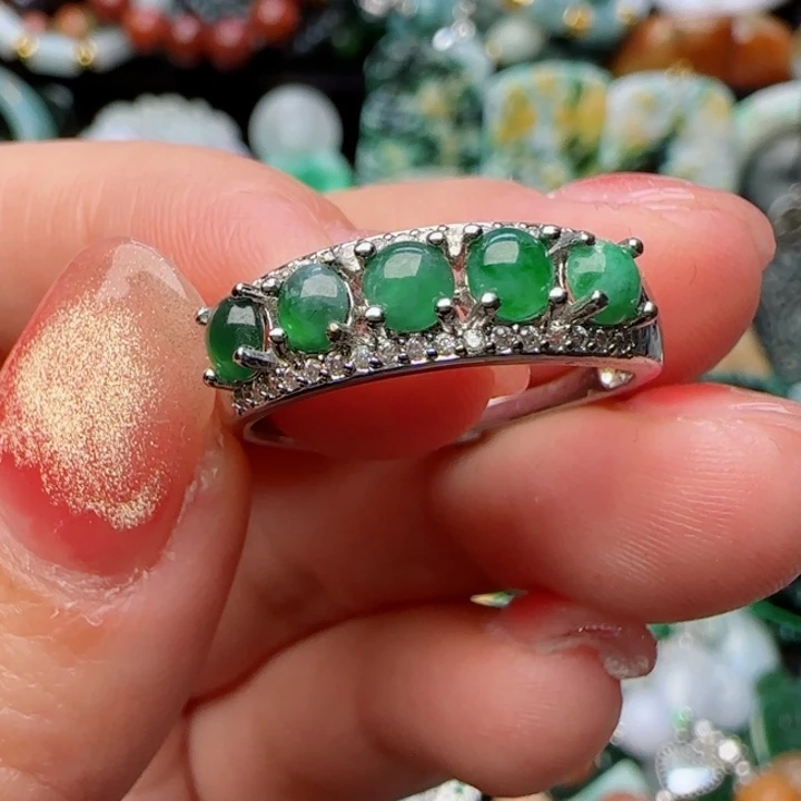 翡翠戒指未镶嵌天然A货65