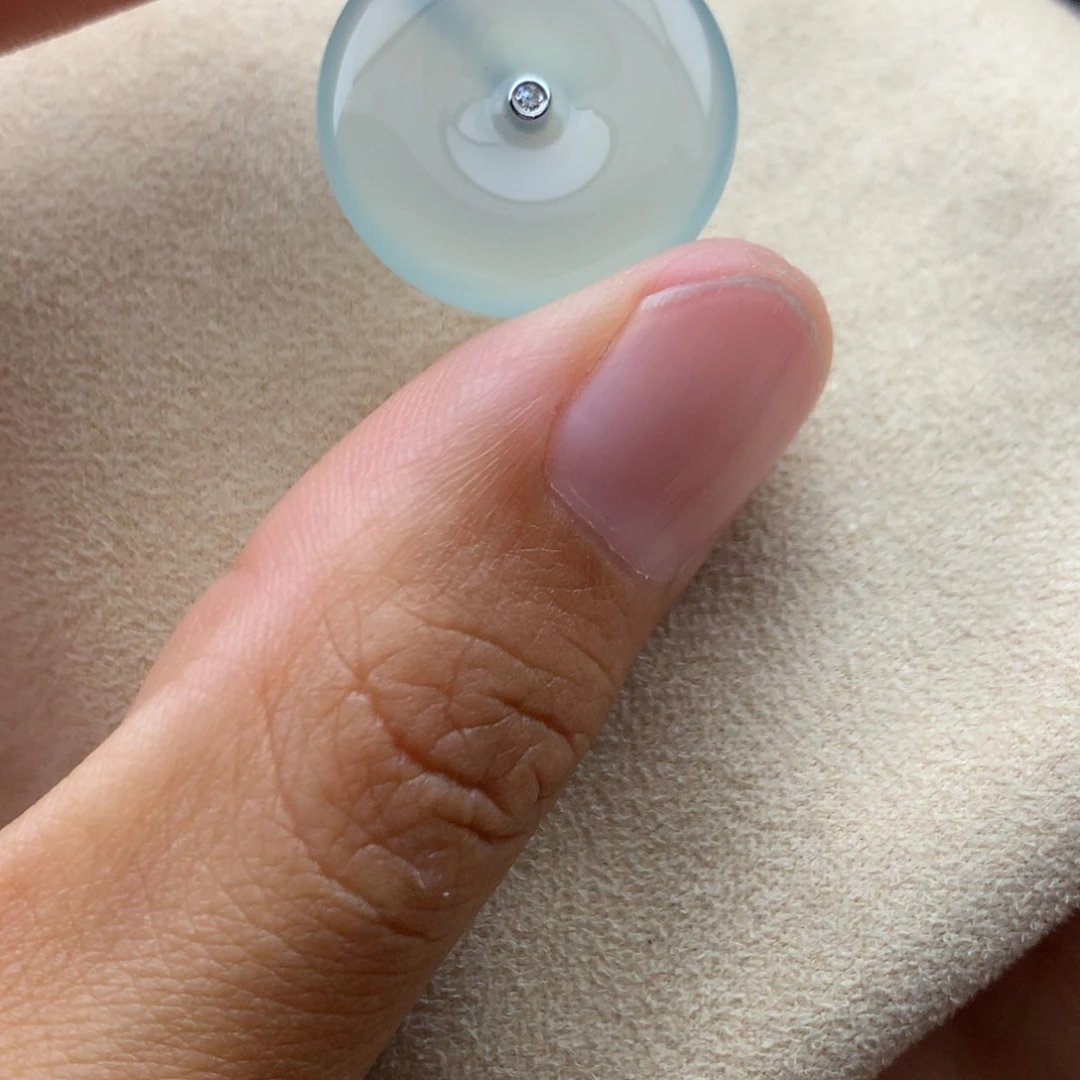 翡翠18K金镶嵌吊坠(不含链)平安扣