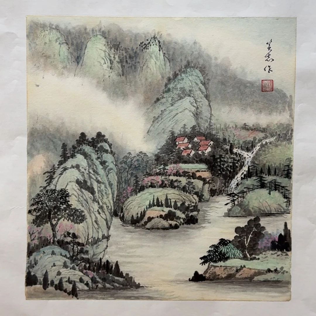 国画34斗方作品山水
