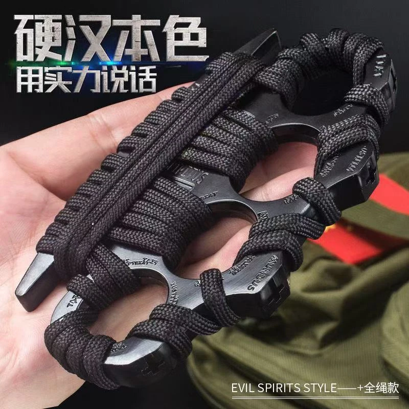 康斯坦丁同款指虎冷兵器大号钛钢合金户外习武道具铁拳头四指手扣