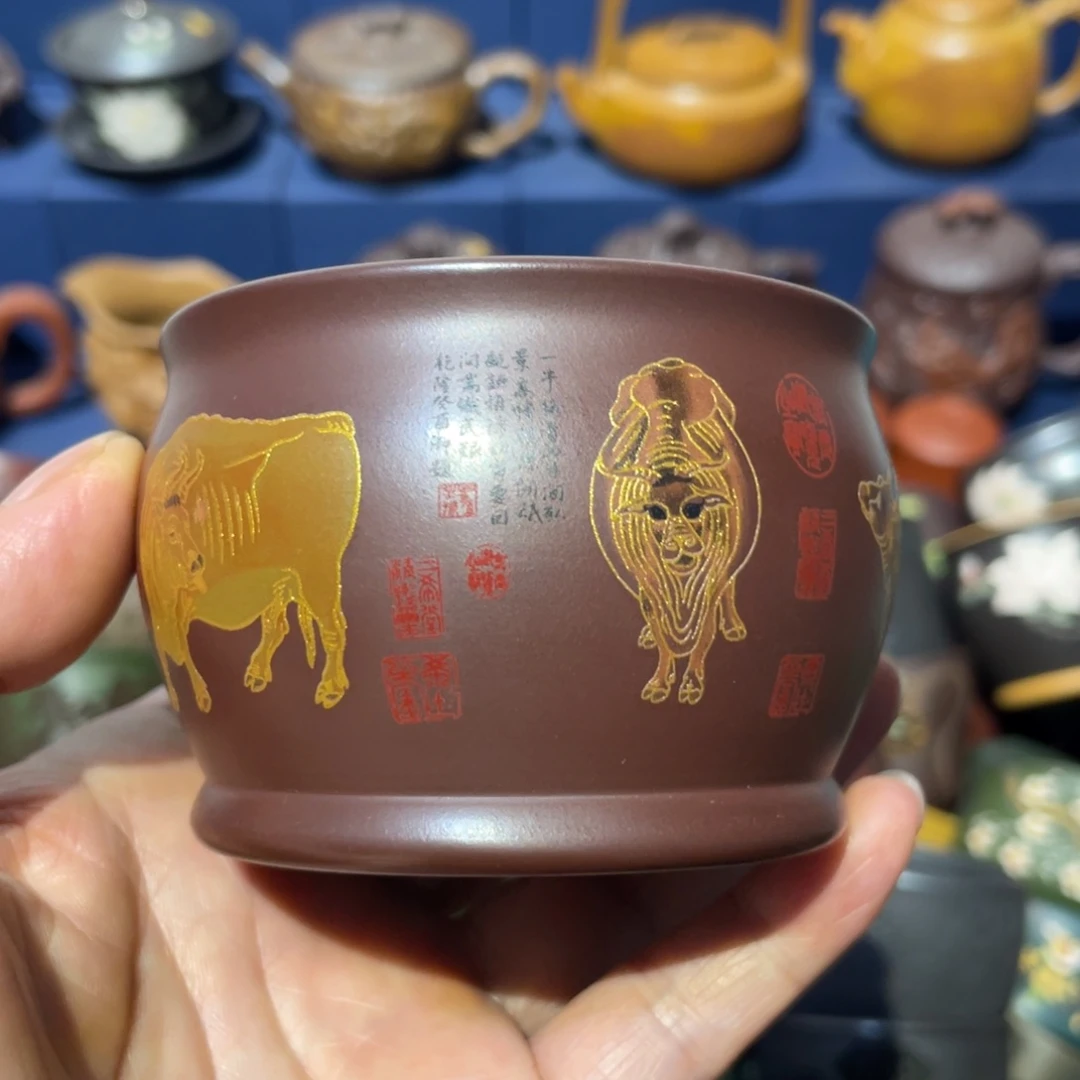 原矿紫砂手工主人杯