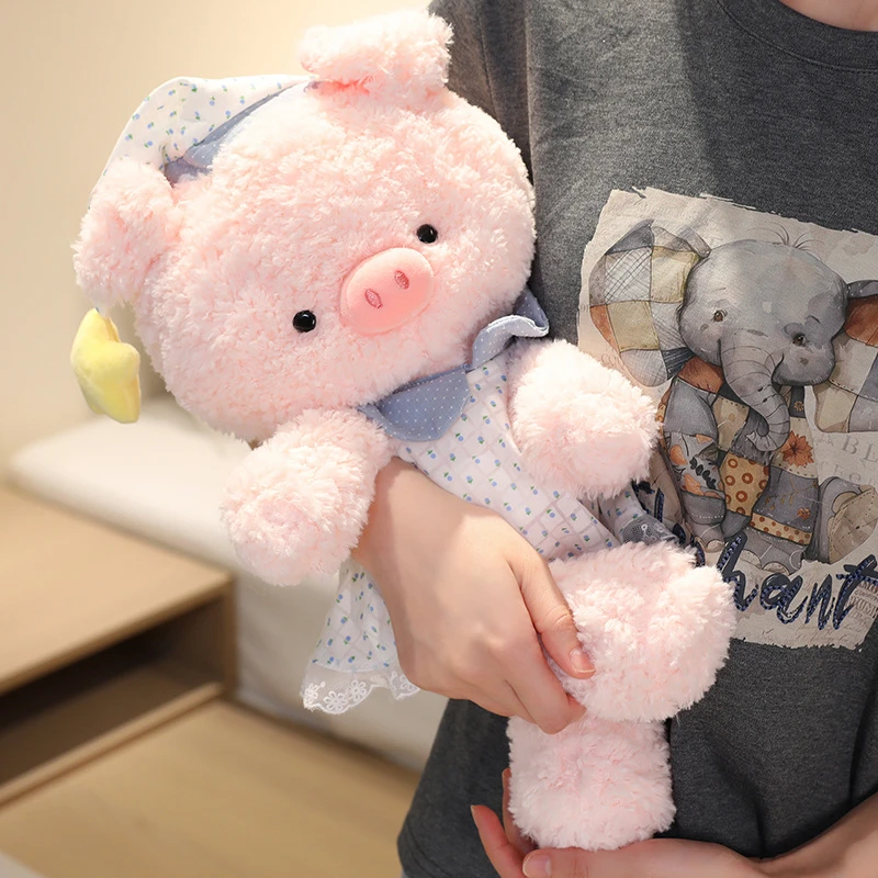 睡衣小熊兔子小象玩偶公仔抱着睡觉的晚安可爱猪猪送朋友生日礼物