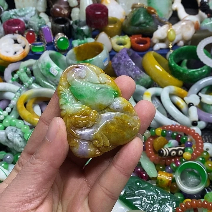 颈饰未镶嵌翡翠用****8缅甸翡翠首饰配饰