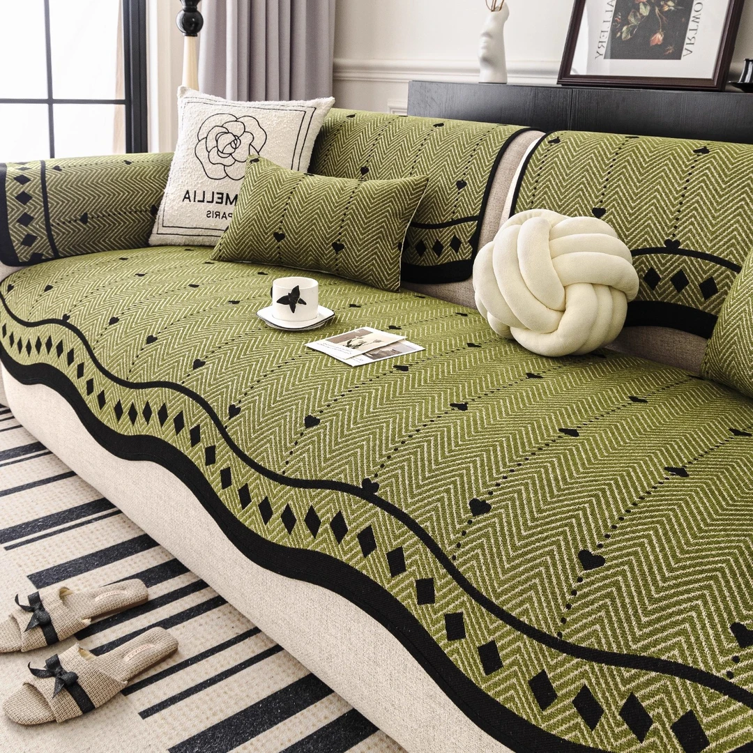 轻奢防滑沙发垫雪尼尔2025新款皮沙发专用垫四季通用防滑直排坐垫