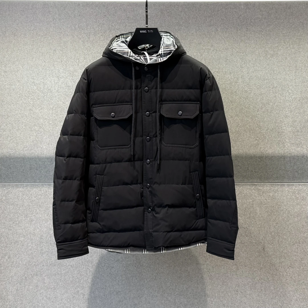 BLANDOO "年末福利" 男士小众不撞款白鸭绒连帽羽绒服8007