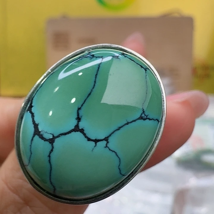 银S925镶嵌绿松石珠宝奇石