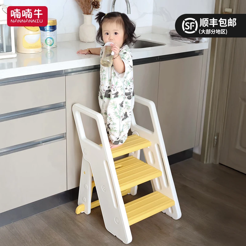 宝宝洗手台阶凳儿童洗漱台踩脚凳卫生间增高凳幼儿可折叠垫脚凳