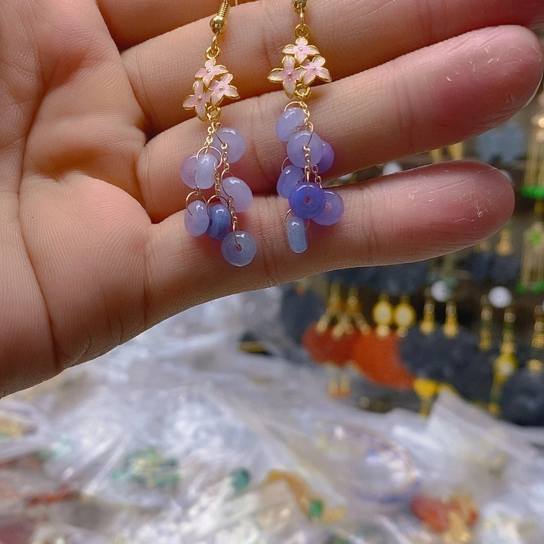 翡翠合金耳饰翡翠