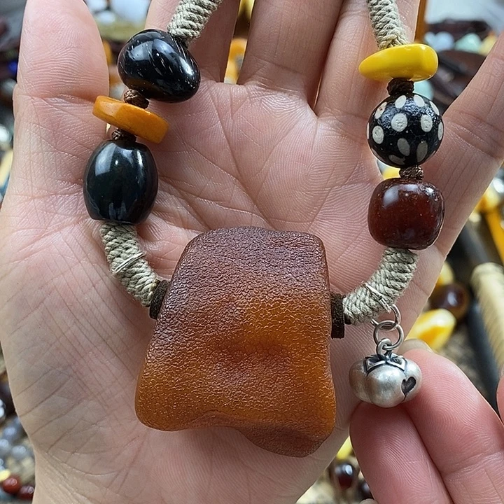 未镶嵌项链蜜蜡项链