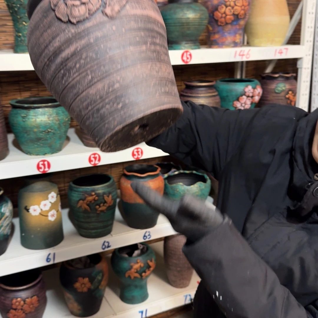 红陶红陶花盆炸炸炸