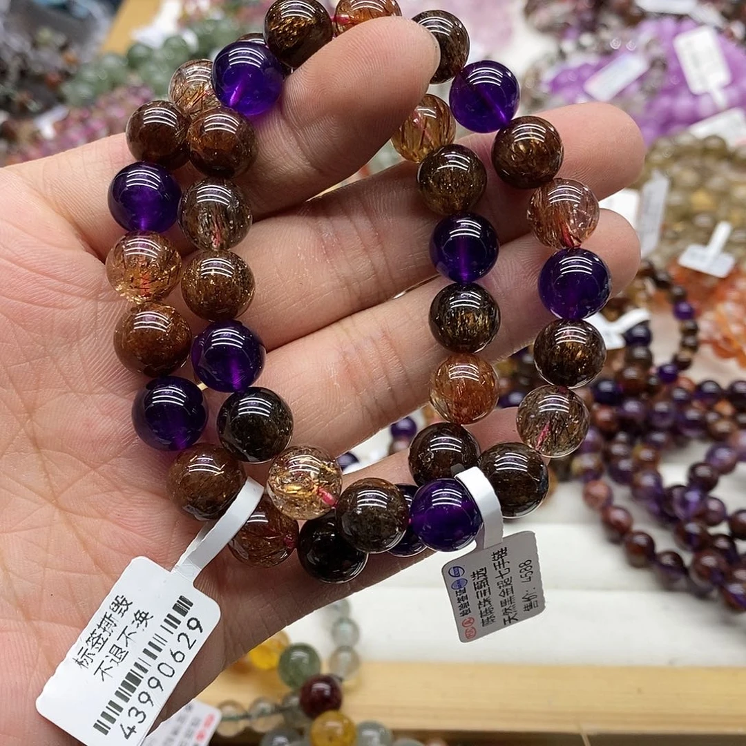 水晶手链未镶嵌多样性发货发一条