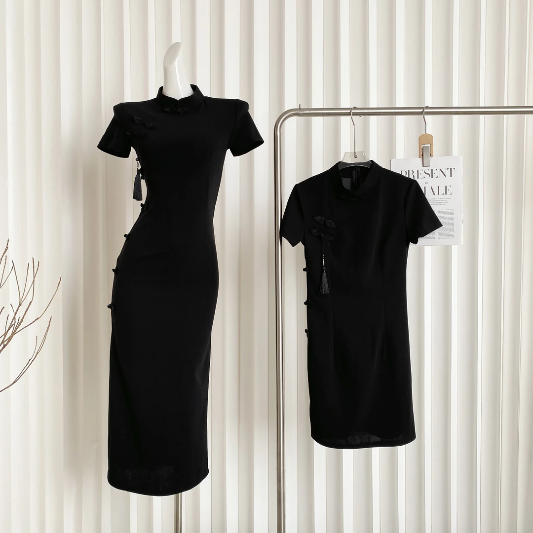 M015春夏季2025新款气质收腰显瘦高级改良新中式旗袍包臀连衣裙