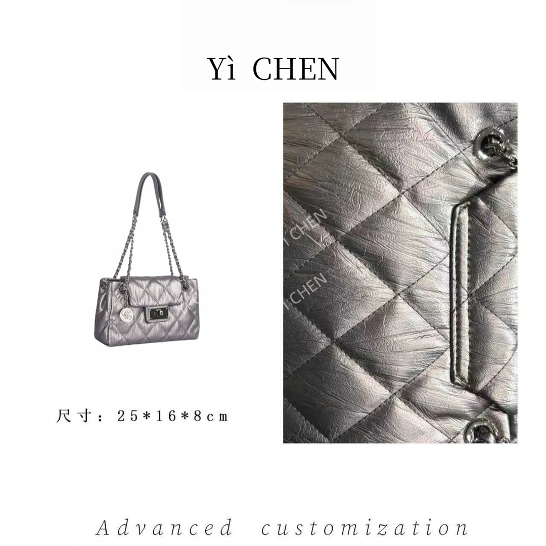 【Yì CHEN】ZT-D7322-锡灰色  简约时尚女士新款轻奢单肩斜跨包