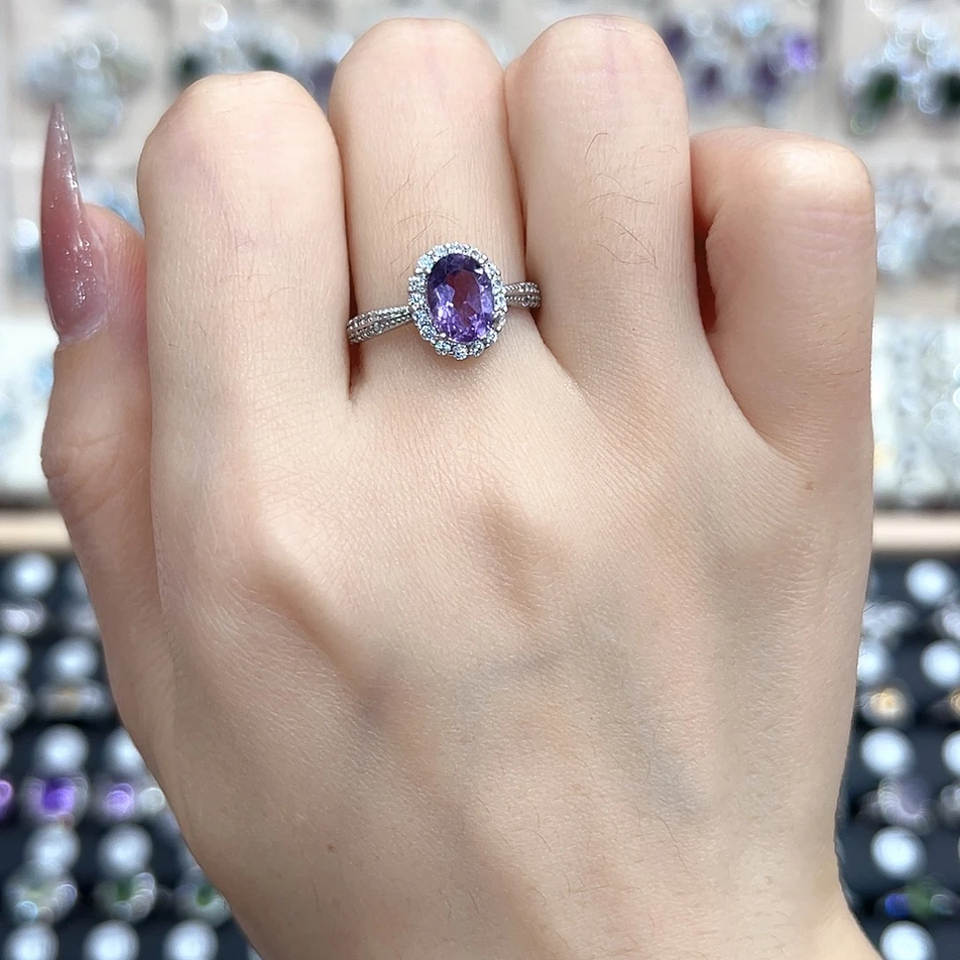 水晶银S925镶嵌戒指