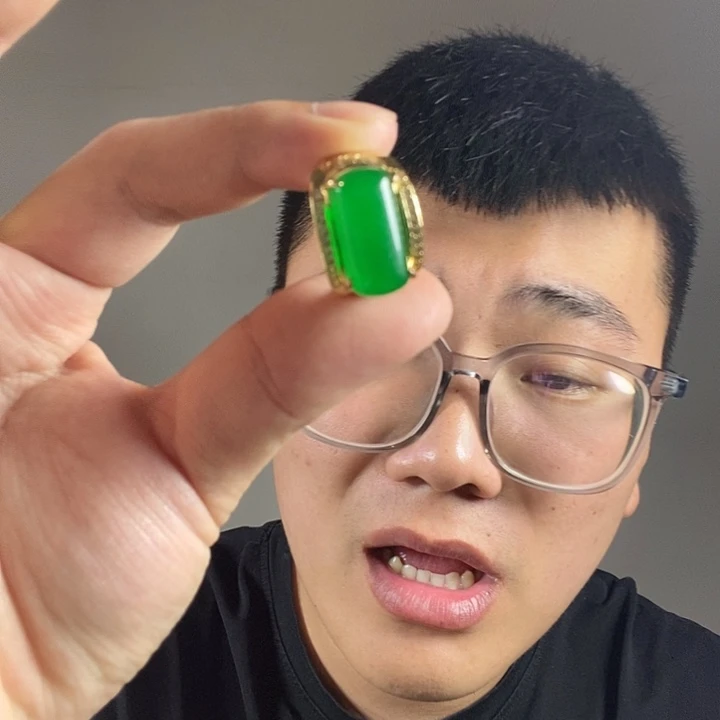 未镶嵌戒指翡翠高端时尚豪镶马鞍戒