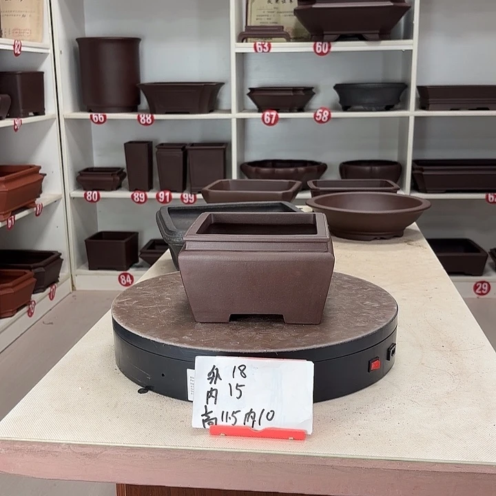 舍***睡紫砂花盆束口小四方