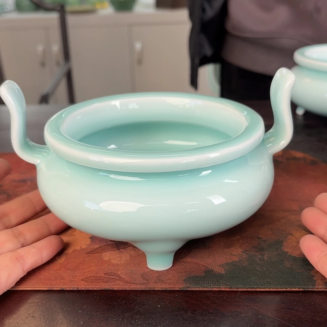 龙泉云间青瓷小米茶器