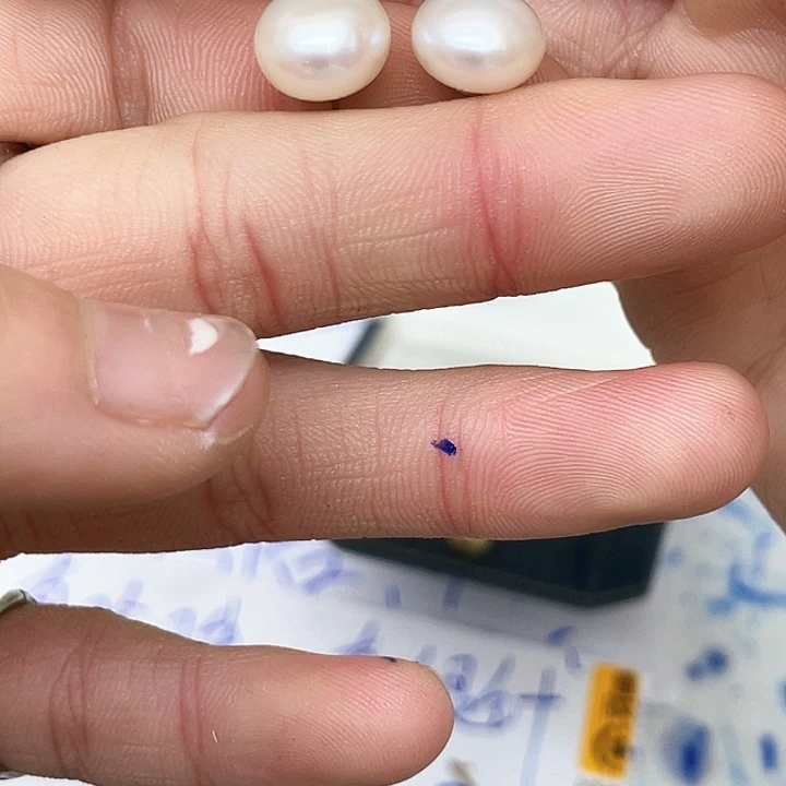 淡水珍珠耳饰银S925镶嵌朗*