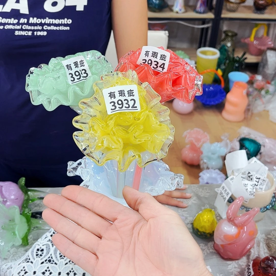 3朵瑕花 家悦琉璃工艺品