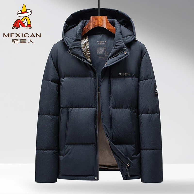 【石墨烯发热】稻草人男士可脱卸帽棉服新款加厚秋冬休闲保暖棉衣