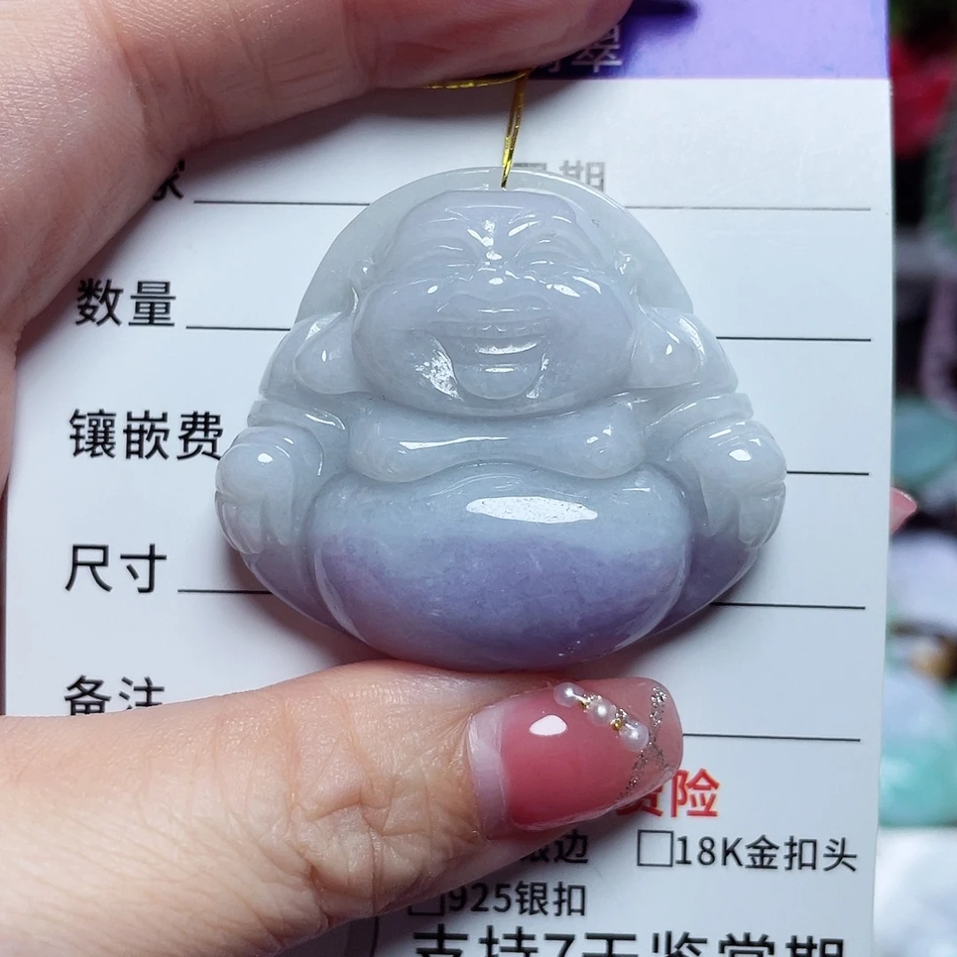 翡翠未镶嵌颈饰佛公09