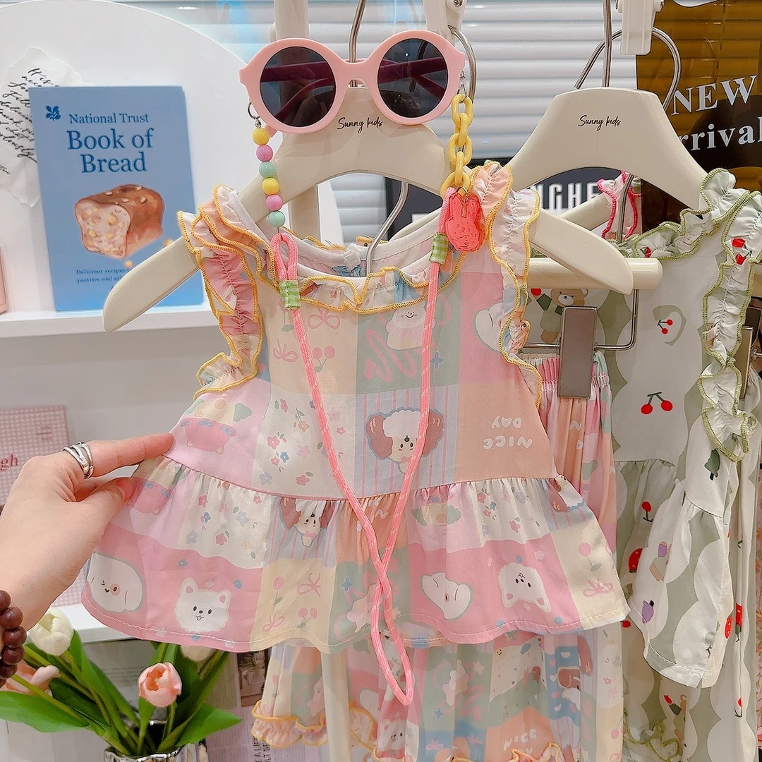 薄款夏季耐穿清新少女休闲风亲子装ol童装韩版宝宝款洋气儿童新款