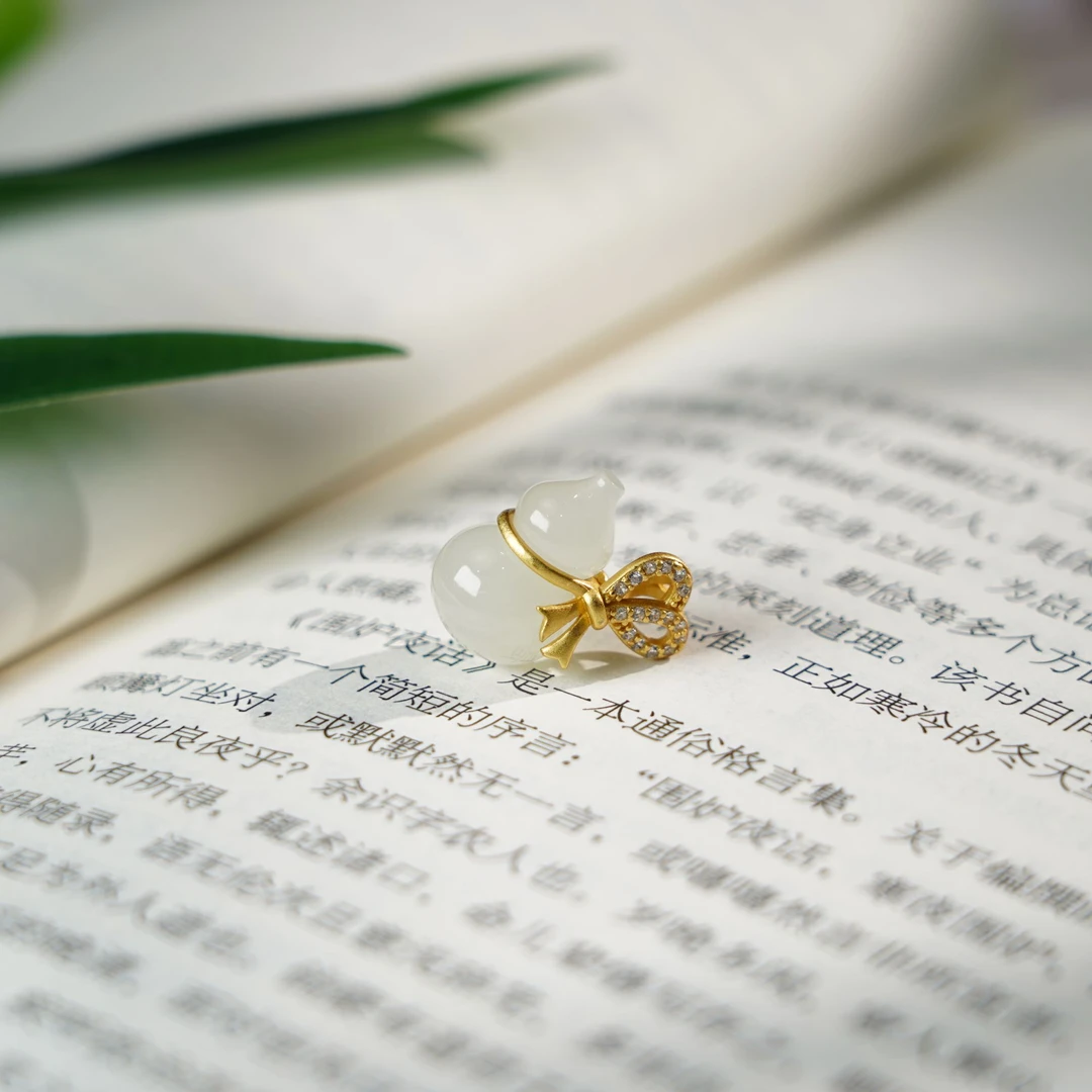 【睿泽赏宝】S925和田玉白玉葫芦吊坠15*10 CYG3175