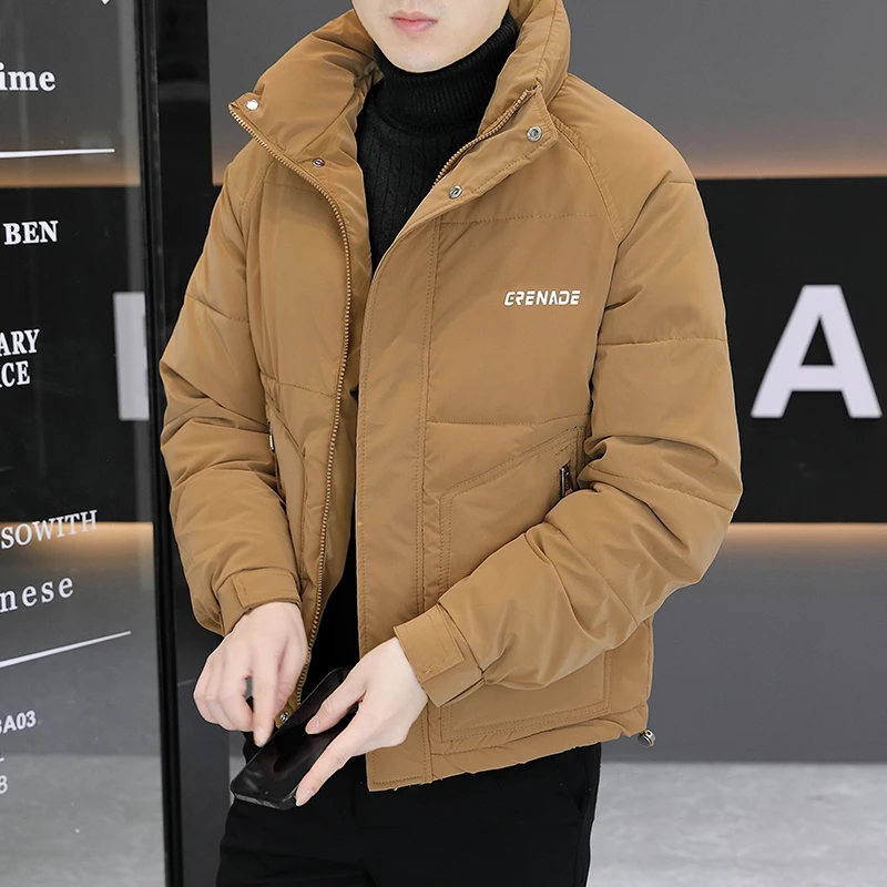 PONDEHEFOT普丹希斐简单休闲短款工装立领男冬季加厚防寒服防水