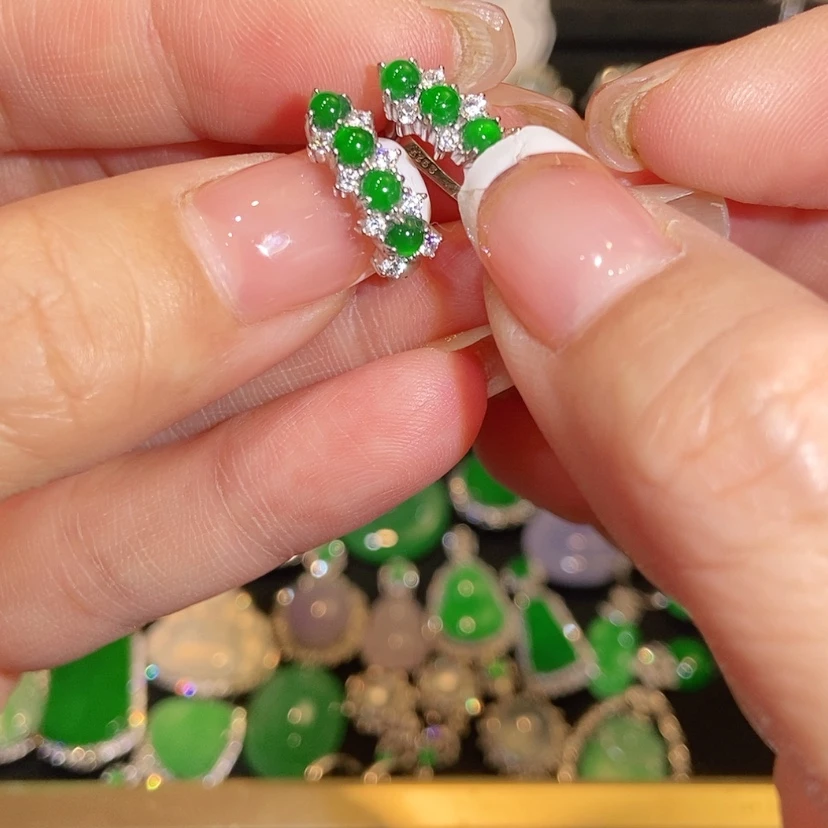 【闪购商品】翡翠未镶嵌耳饰天然翡翠