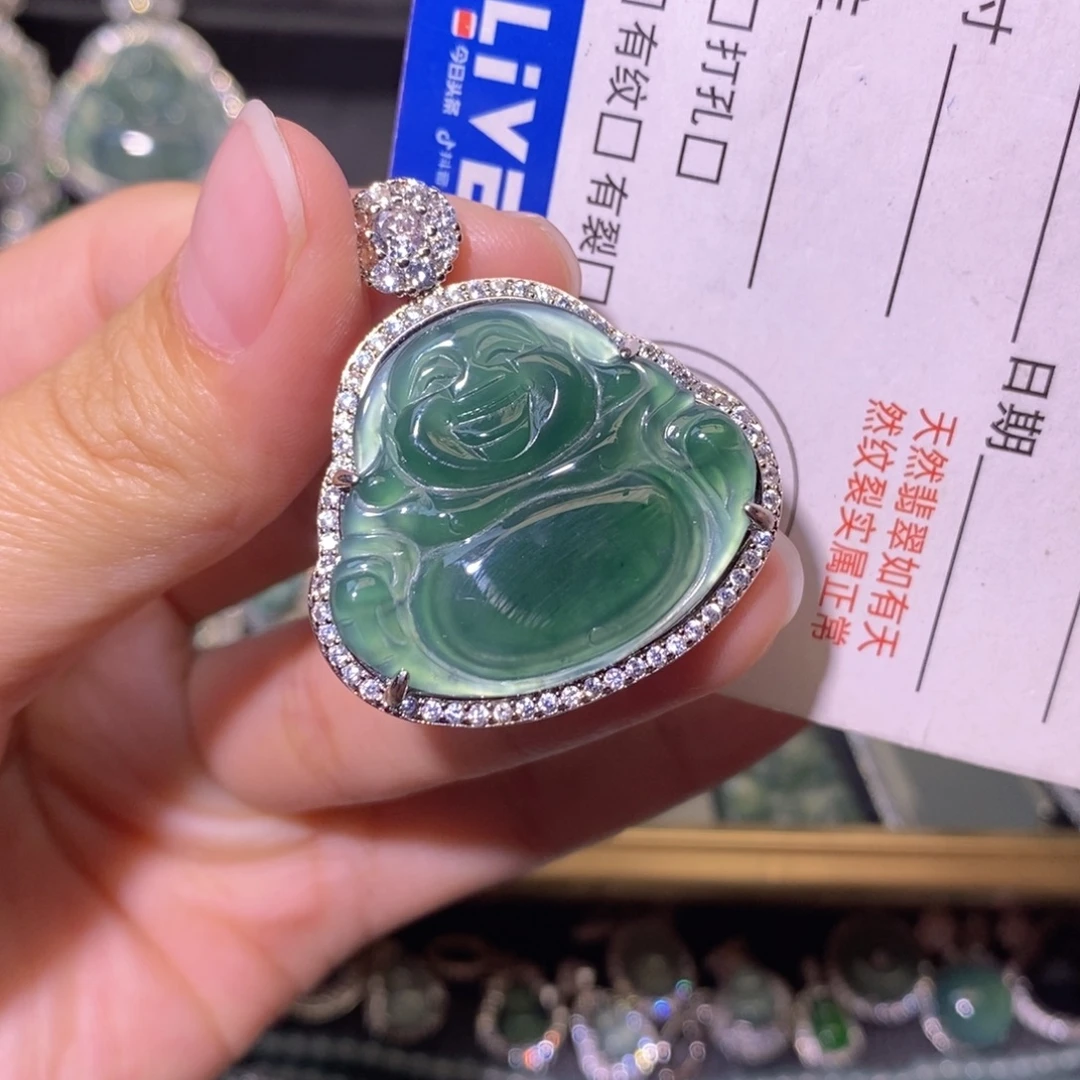 翡翠未镶嵌颈饰天然