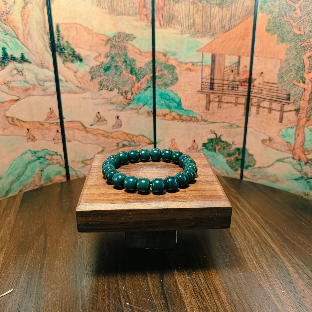 O和田玉且末桶珠手串（卡10）1923