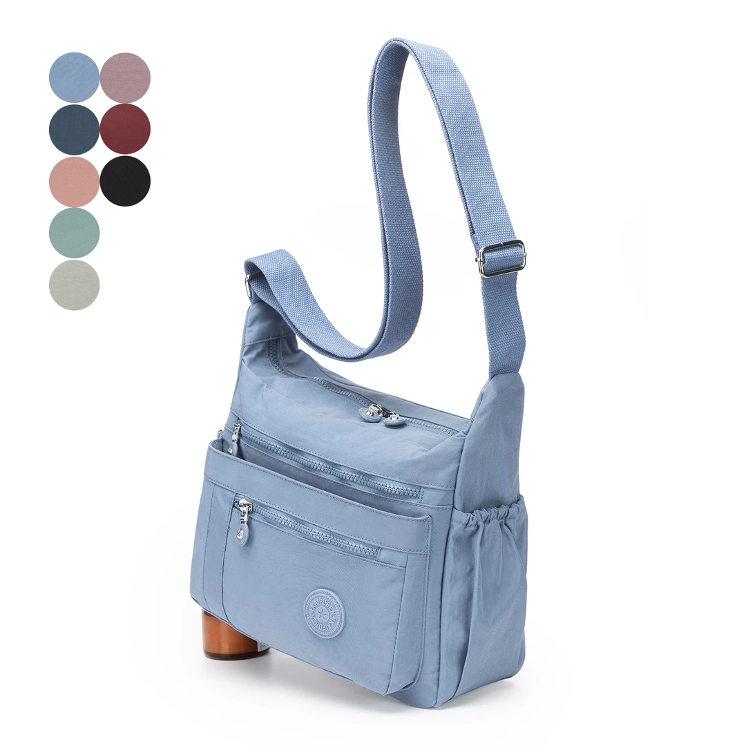 新款防泼水斜挎包女包轻便大容量中年妈妈包多层男单肩包旅游背包