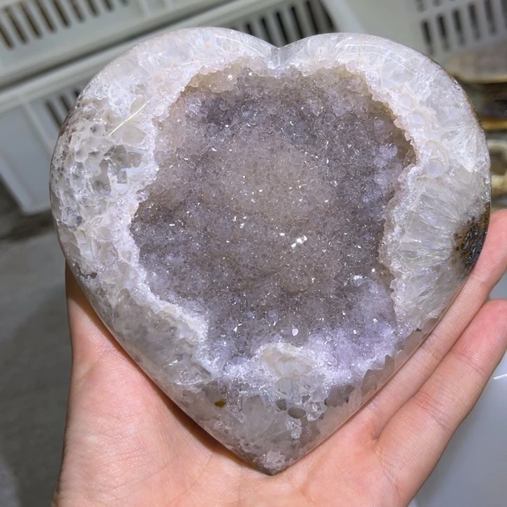 未镶嵌发饰水晶白晶爱心