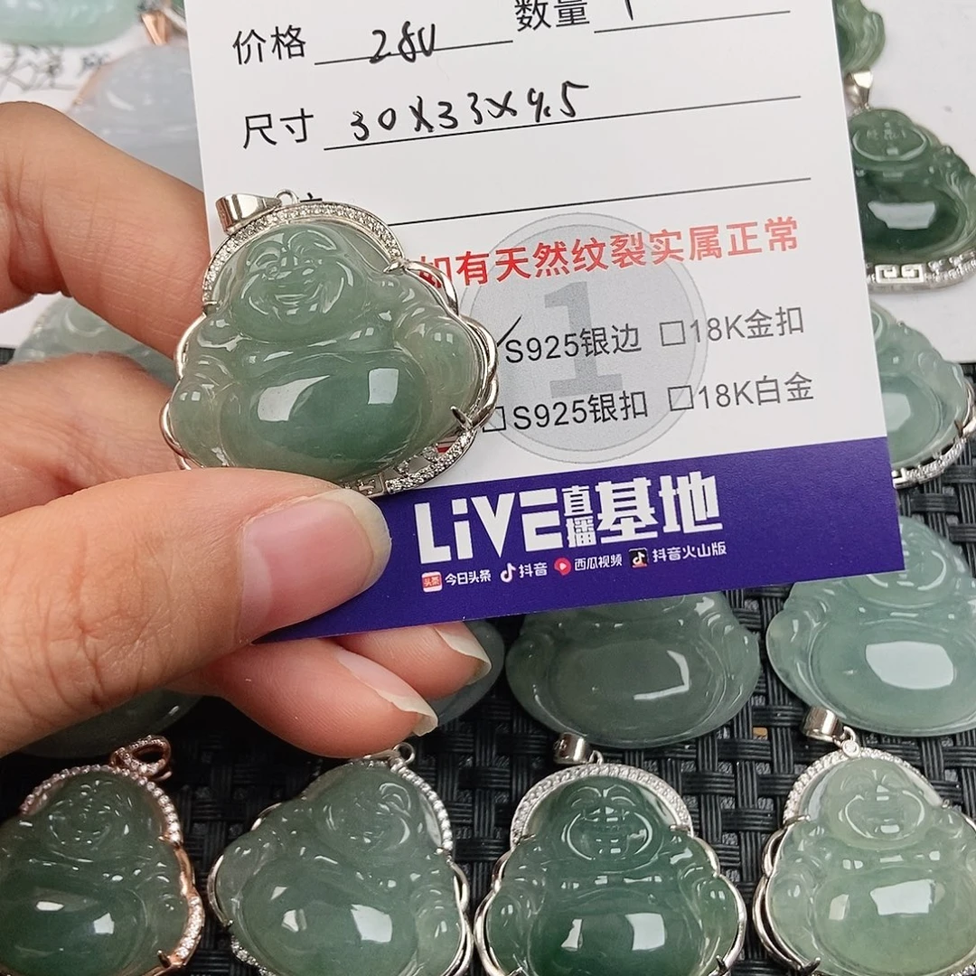 翡翠银S925镶嵌颈饰