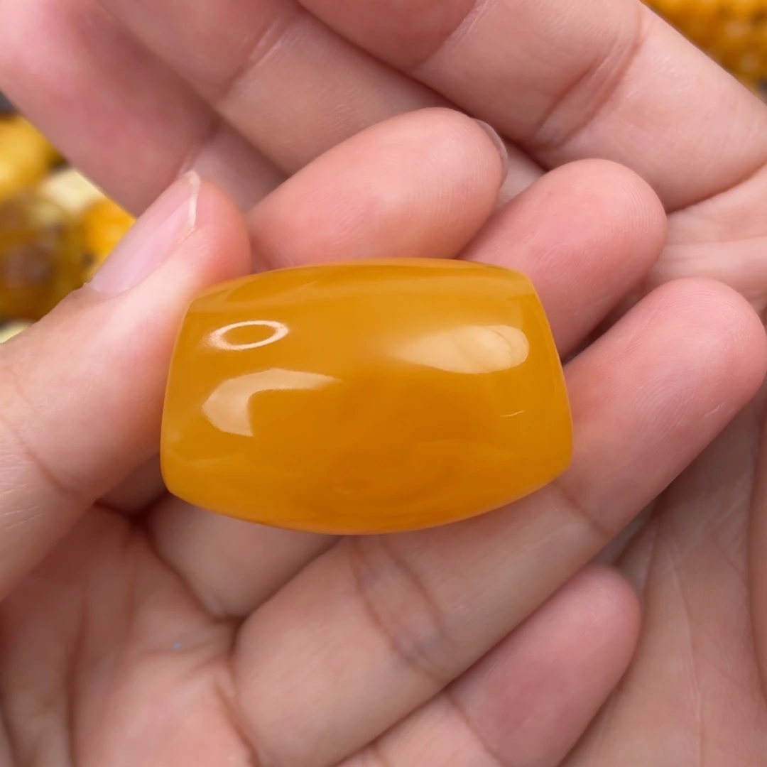 裸石蜜蜡未镶嵌橘红马蹄