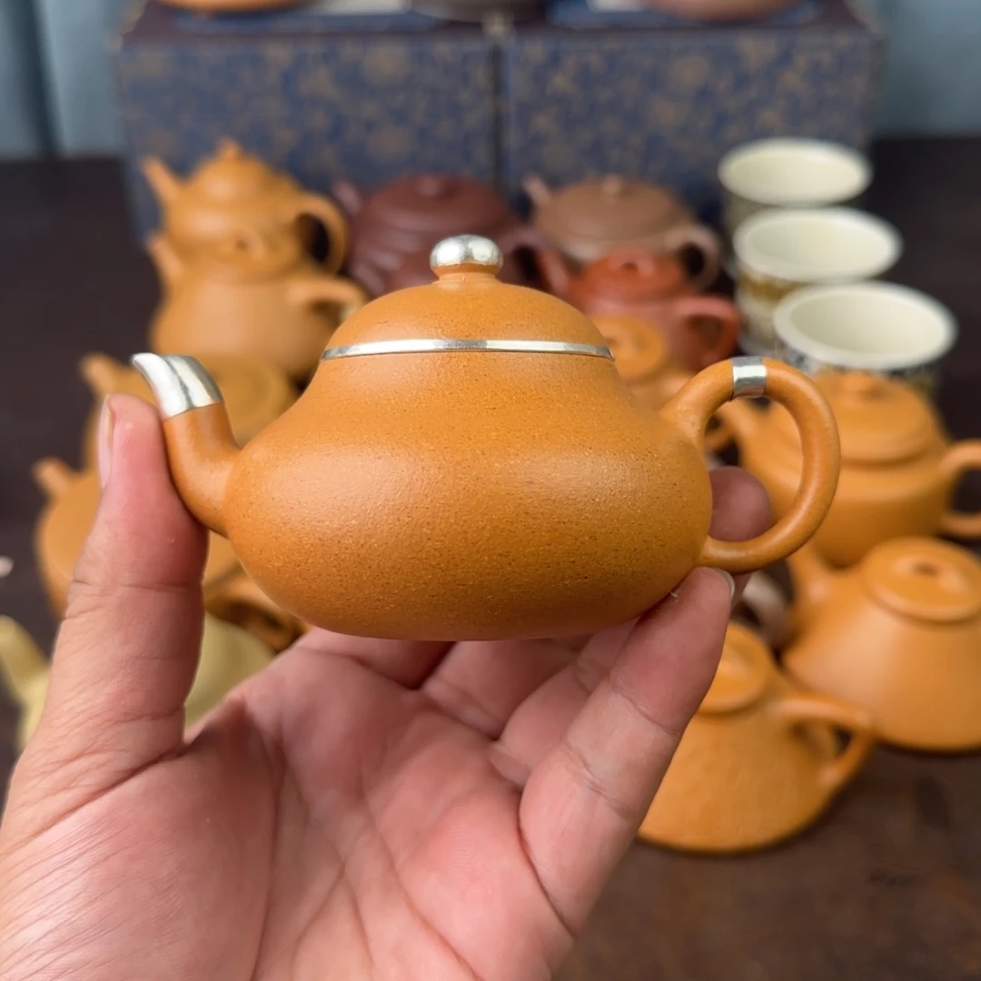 茶壶紫砂铁****ᴳ福袋老坛老宕口黄金段梨形壶