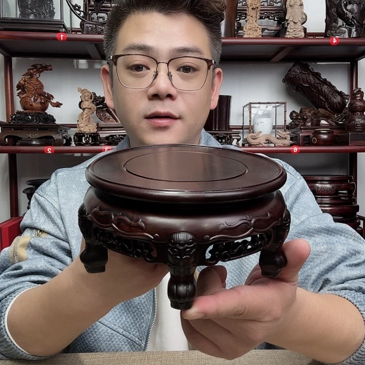 红酸枝工艺品底座
