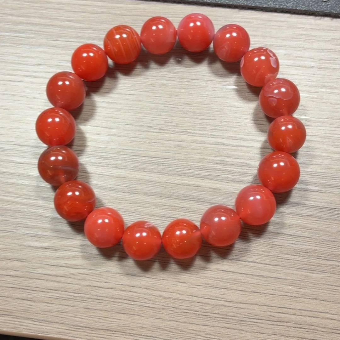 b***8南红玛瑙未镶嵌手串